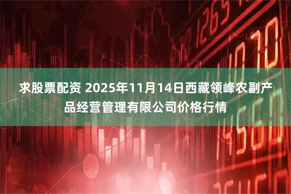 求股票配资 2025年11月14日西藏领峰农副产品经营管理有限公司价格行情