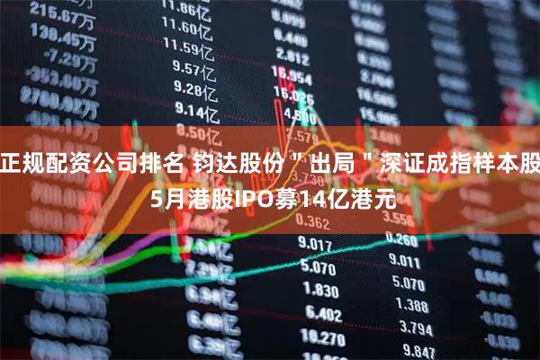 正规配资公司排名 钧达股份＂出局＂深证成指样本股 5月港股IPO募14亿港元